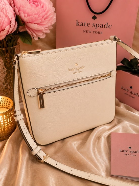 kate spade Handbags - kate spade Cream Saffiano Leather Crossbody with Gold Hardware